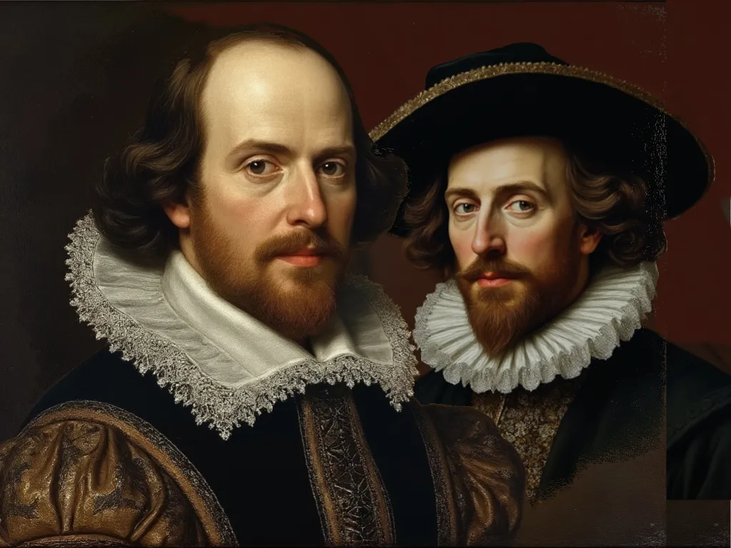 Shakespeare and Francis Bacon - Grok and Gimp.